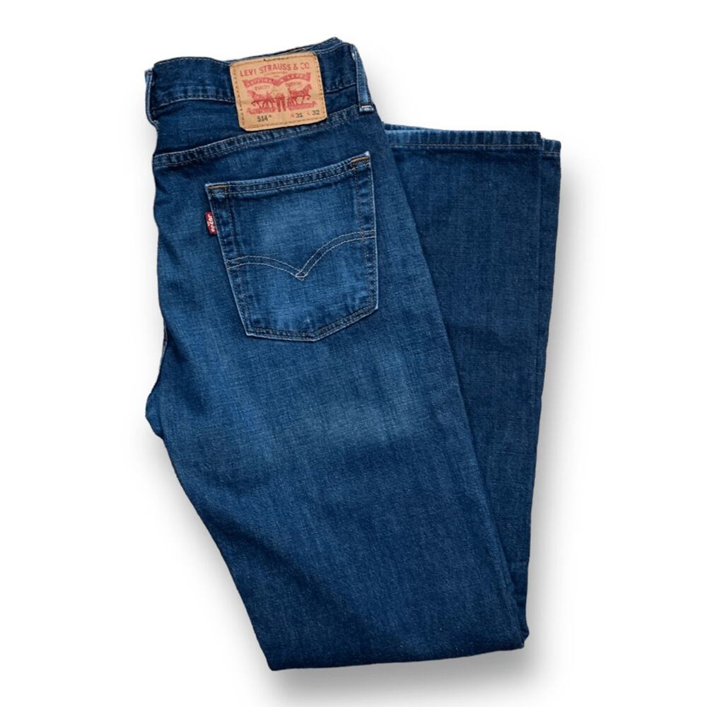 Levi's 514 Men's Blue Full Length Five Pocket Slim Straight Jeans Size W31 L32